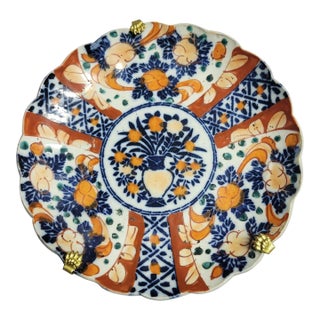 19th C Japanese Imari Scalloped Edge Plate For Sale