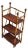 Diminutive Antique Aesthestic Movement Bamboo Three Tier Shelf Etagere Bookcase For Sale