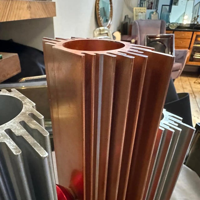 1980s Post Modern Aluminum Italian Sculpture For Sale - Image 6 of 12