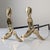 Brutalist Brutalist Sculptural Bronze Andirons, 1970s, Set of 2 For Sale - Image 3 of 15