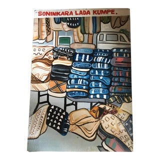 African Ghanese Hand Painted Peddler's Sign For Sale