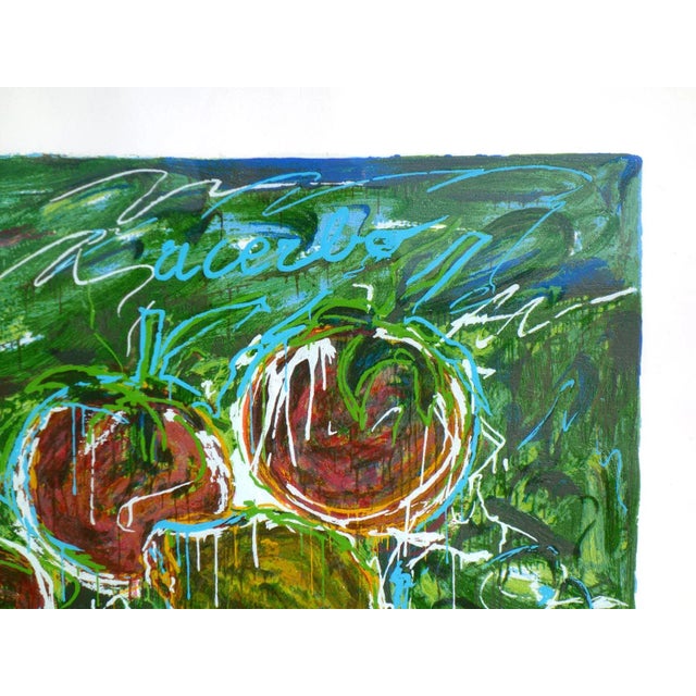 Mario Schifano, Acerbi, Materic Serigraph with Frame For Sale - Image 3 of 7