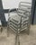 Vintage Set of 4 Mid Century Modern Stacking Aluminum Chairs For Sale - Image 10 of 11
