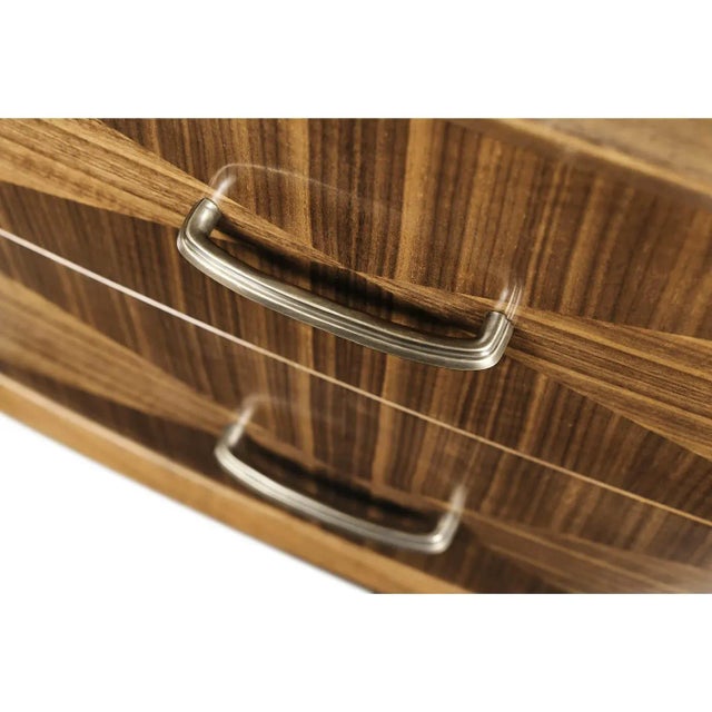 Mid Century Style Walnut Nightstand For Sale - Image 9 of 11