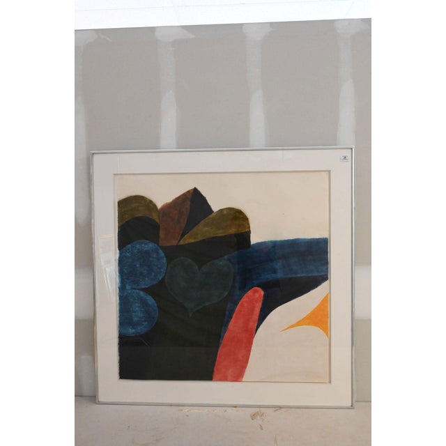 1970s 1970s Original Signed Carol Summers "Big Sur" Woodcut Framed For Sale - Image 5 of 12