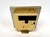 French Brutalist Steel and Brass Table Clock from Seiko, Japan, 1980s For Sale - Image 13 of 14