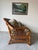 Brown Vintage Coastal Organic Bohemian Rattan & Leather-Wrapped Loveseat For Sale - Image 8 of 12
