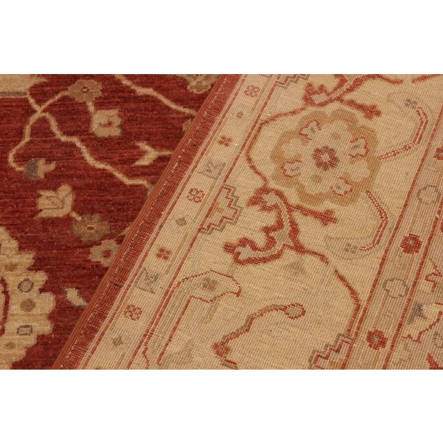 1990s 1990s Shabby Chic Kafkaz Red/Gold Wool Rug -8'6 X 11'5 For Sale - Image 5 of 8