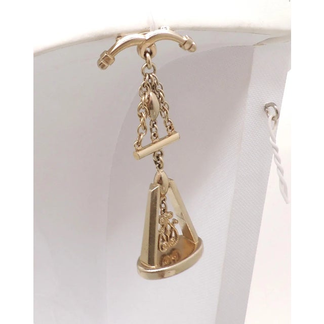 Monet Vintage 1950 Signed Monet Goldtone "Heritage Fob" Ad Piece Brooch For Sale - Image 4 of 8