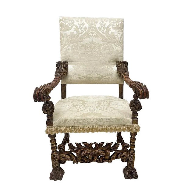 19th Century Italian Throne Armchair For Sale - Image 10 of 10