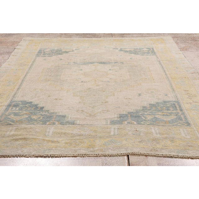 Vintage Turkish Oushak Rug, 04'02 X 06'00 For Sale - Image 9 of 10
