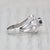 2010s 0.82ctw Blue Sapphire Diamond Halo Ring 18k White Gold Size 3.5 Engagement For Sale - Image 5 of 7