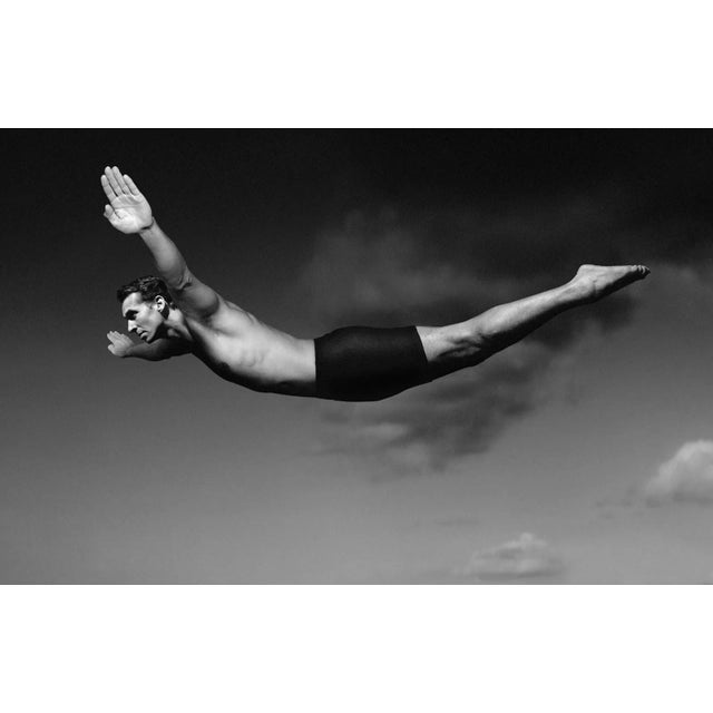 Ian Sanderson, Diver, Black and White Photographic Fine Art Print, 2002 For Sale