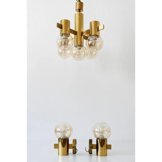 Pendant Light and Wall Lamps by Hans-Agne Jakobsson for Markaryd, 1960s, Set of 3 For Sale - Image 12 of 18