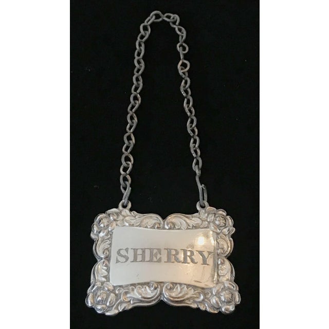 Early 19th Century Early 19th Century British Silver Sheffield Sherry Label For Sale - Image 5 of 5