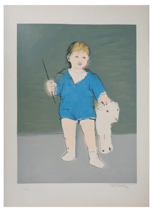 After Pablo Picasso, Child and Lamb, 1996, Color Lithograph