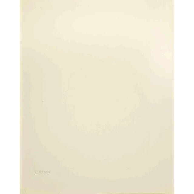 Charon, Hell, Plate-3 is a woodcut print realized in 1963 for a series illustrating the Medieval poem of the "Divine...