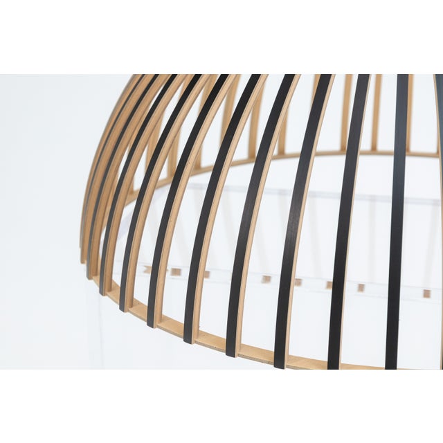 Late 20th Century Late 20th Century Victo 4250 by Secto Design Contemporary Scandinavian Hanging Wood Light Fixture For Sale - Image 5 of 9