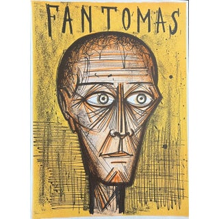 Bernard Buffet Fantomas Original Lithograph 1968 For Sale