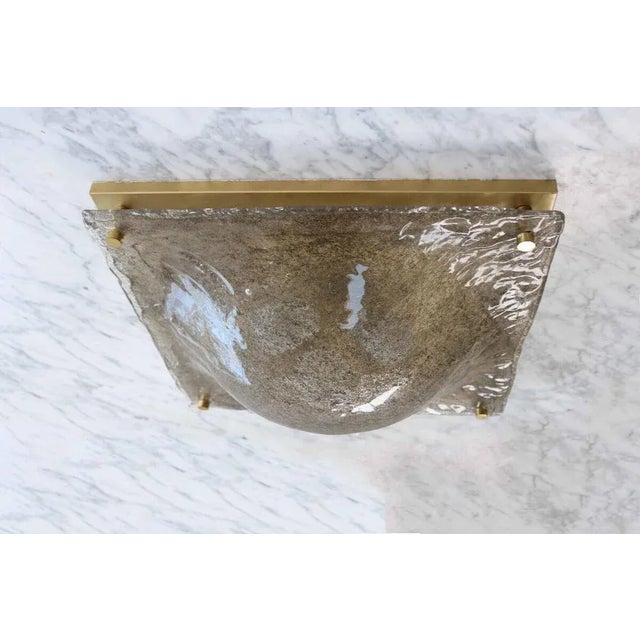 Large Space Age Murano Ice Glass Ceiling Lamp from Kaiser Leuchten, 1970s For Sale - Image 10 of 10