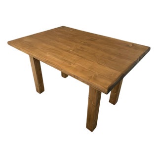 Farmhouse Table in Natural Wood For Sale