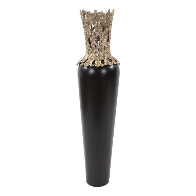 Black Zetian Vase- Tall For Sale