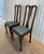 Lovely par of classic Queen Anne dining side chairs in solid wood (mahogany presumably) in a dark finish. Simple design...