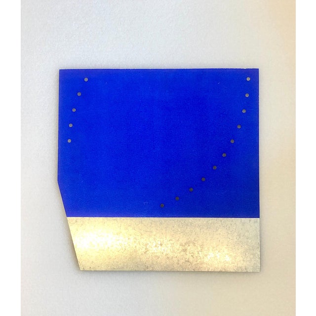 GUNNAR ÅNGER ( 1952- 2019) abstract painting. Acrylic on perforated galvanized metal. Unsigned.