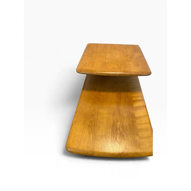 Heywood-Wakefield 2 MCM Vintage Authentic Heywood-Wakefield Champagne M-308-G Step End Tables For Sale - Image 4 of 12