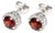 14KW Garnet(1.20) & Diamond(0.14) Earrings, 2 pieces For Sale