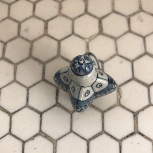 Ceramic Chinese Blue & White Porcelain Koi Fish Bottle For Sale - Image 7 of 11