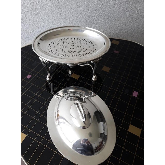 Antique Silver-Plated Food Warmer from W. H. & S. Cross Arrows William Hutton & Sons, 1900s, Set of 6 For Sale - Image 10 of 17