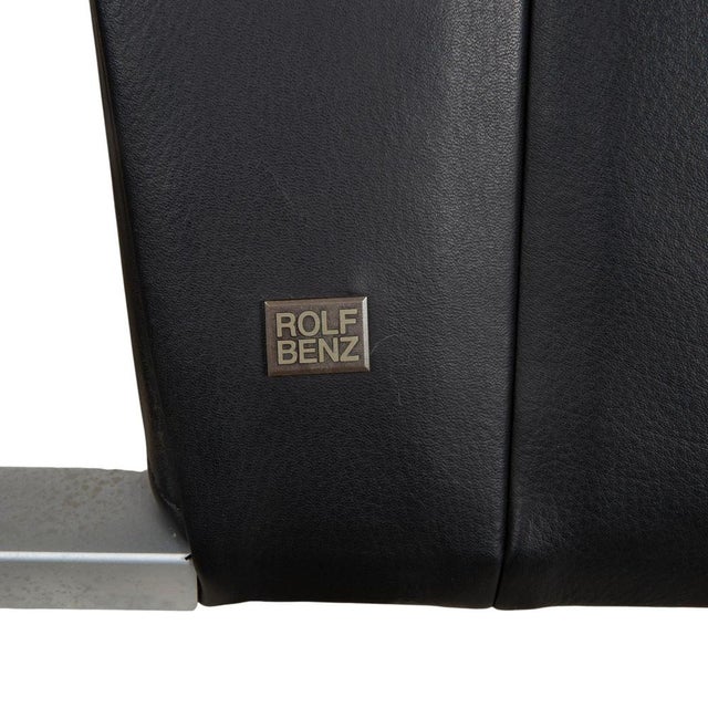 Model 7800 Chairs in Black Leather from Rolf Benz, Set of 4 For Sale - Image 11 of 16