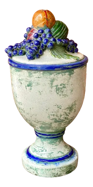 20th Century Sarreid Ltd. Ceramic Trompe L’Oeil Decorative Urn