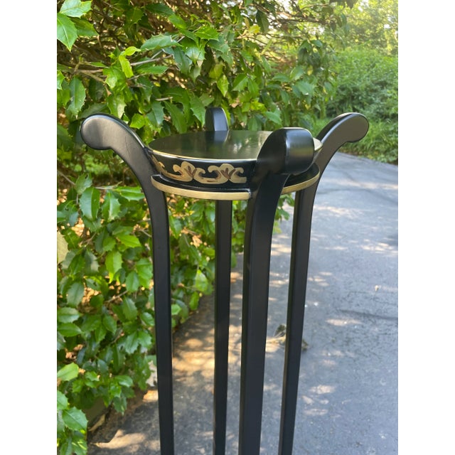 Regency style wood pedestal with gilt highlights made by Chelsea House. Very good looking and great piece to fill one of...