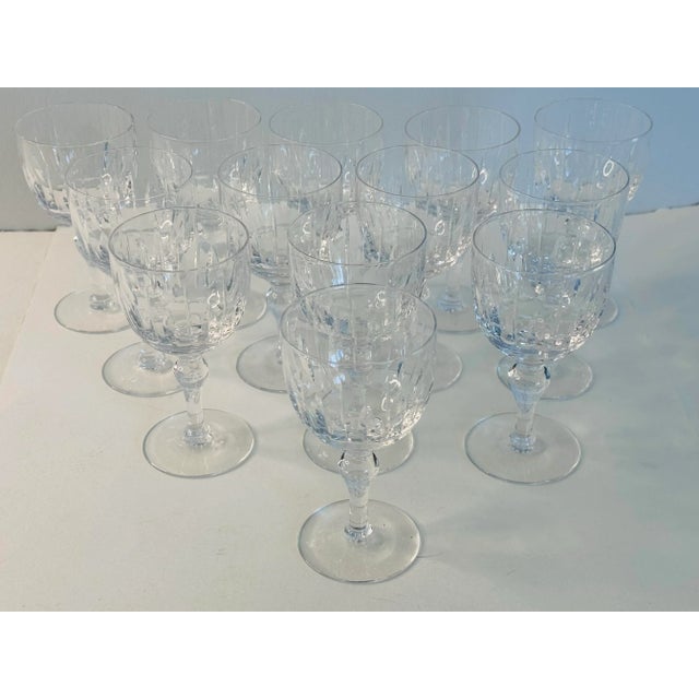1950s Vintage 1950s Stuart Crystal England Small Wine Stems, Set of 13 For Sale - Image 5 of 9