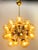 Italian 21st Century Ventiquattro Natural Brass Amber Bubbles Murano Sputnik Chandelier by Fabio LTD For Sale - Image 3 of 7