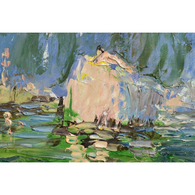 1960s Rocky Outcropping and Bathers at the Swimming Hole - Landscape by Tyler Micoleau For Sale - Image 5 of 9
