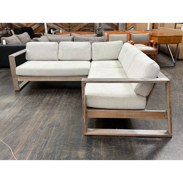 Contemporary Castlery Rio Outdoor L-Shape Sectional Couch For Sale - Image 3 of 12