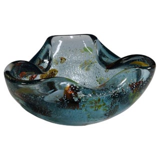 Murano Art Glass Bowl attributed to Aurerielian Toso, 1950s For Sale