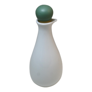1980s Postmodern Memphis Olive Oil Jug Cruet White Stoneware Euro Style