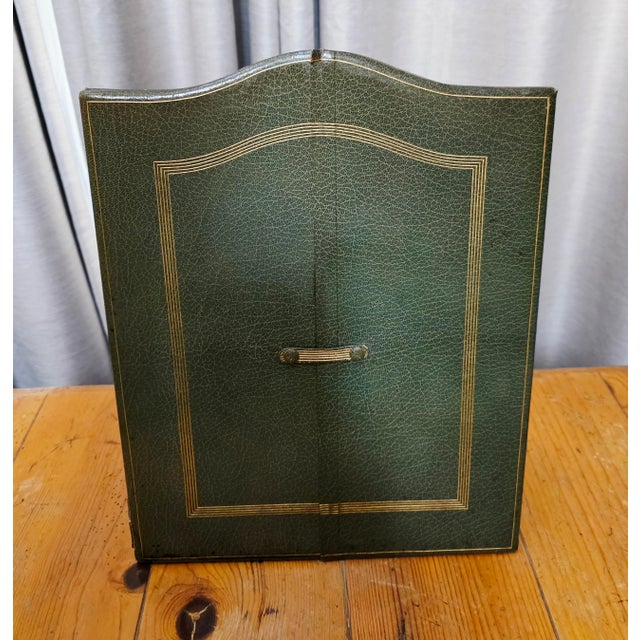1900 - 1909 Edwardian Sterling and Leather 7x 9 Picture Frame Black Star&Frost For Sale - Image 4 of 8