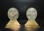 Pair Antique Chinese Serpentine Jade Red Agate Engraved Brass Bookends For Sale - Image 13 of 13