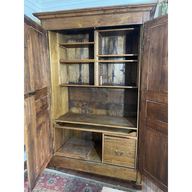 2020s French Provincial Oak Armoire — Normandy Style | Gaines McHale For Sale - Image 5 of 11