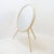 Cream Round Tripod White-Washed Wood Floor Mirror For Sale - Image 8 of 12