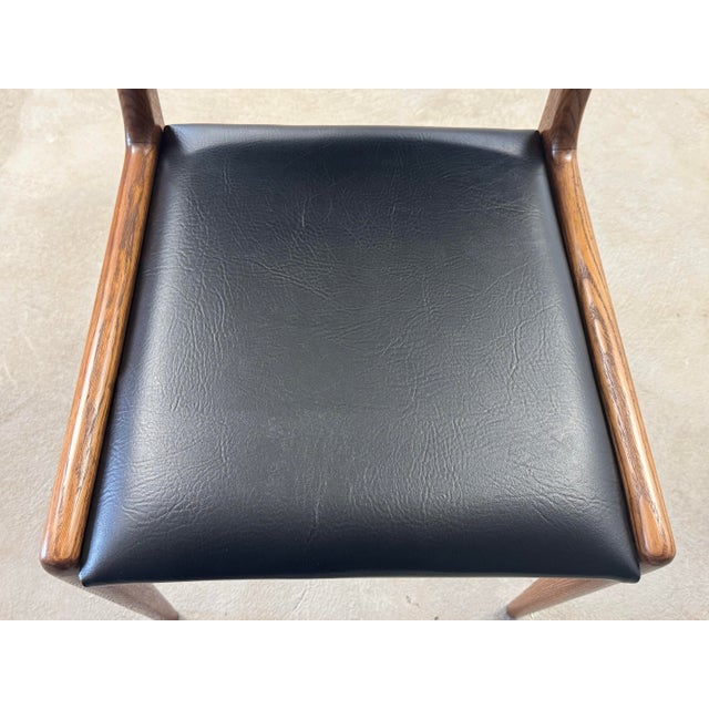 1960s Danish Modern Black Dining Chairs - Set of 8 For Sale In Boston - Image 6 of 9