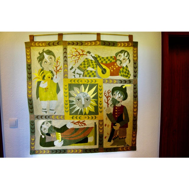 Large The Four Seasons Tapestry by Elisabeth Baillon, 1960 For Sale - Image 13 of 13