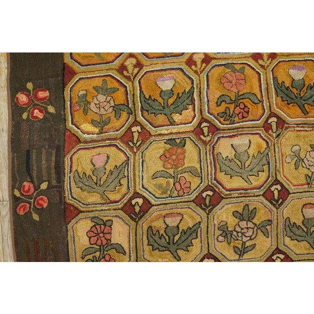 Antique American Hooked Rug For Sale - Image 9 of 12