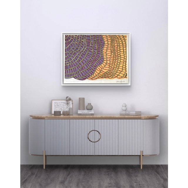 Mid-Century Modern Barbara Beck 1993 Abstract Painting on Paper - Signed/Dated/Unframed For Sale - Image 3 of 11