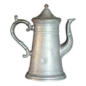 Antique j.b. Graves Troy Ny Pewter Lighthouse Coffee Pot, C. 1848, 12" Tall